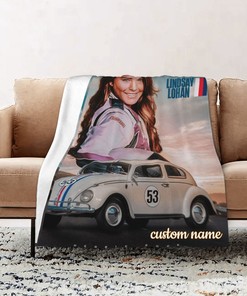 Personalized Disney Herbie Fully Loaded Quilt Blanket for Home Decoration and Sofa