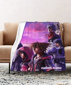 Personalized Disney Kingdom Hearts Quilt Blanket Set - Perfect for Bedroom Decor and Home Decoration