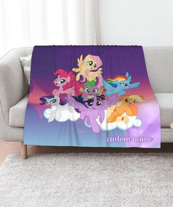 Personalized Disney My Little Pony Quilt Blanket Bedding Set - Ideal for Picnic