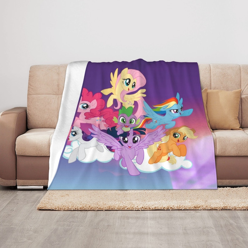 Personalized Disney My Little Pony Quilt Blanket Bedding Set - Ideal for Picnic - Image 3