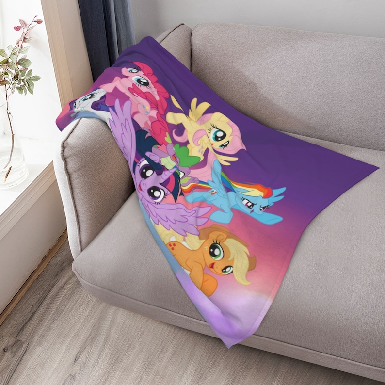 Personalized Disney My Little Pony Quilt Blanket Bedding Set - Ideal for Picnic - Image 4