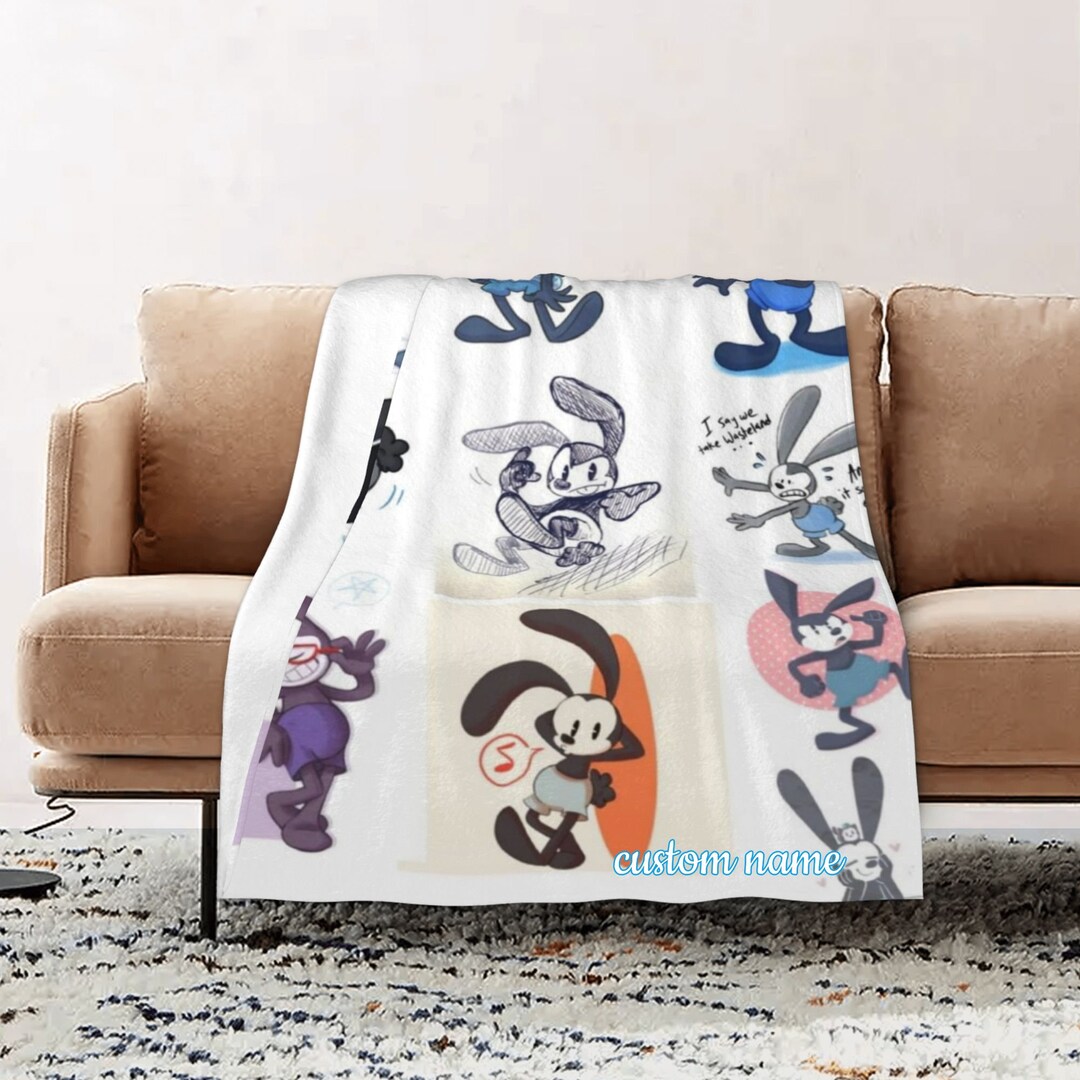 Personalized Disney Oswald Quilt Blanket for Home Decoration and Sofa