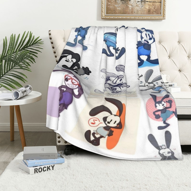 Personalized Disney Oswald Quilt Blanket for Home Decoration and Sofa - Image 3