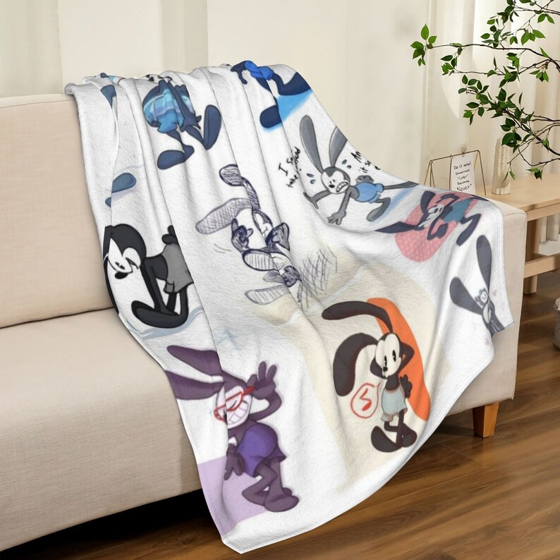 Personalized Disney Oswald Quilt Blanket for Home Decoration and Sofa - Image 4