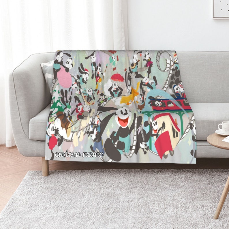 Personalized Disney Oswald The Lucky Rabbit Quilt Blanket - Ideal for Sofa Blanket and Home Decoration - Image 2