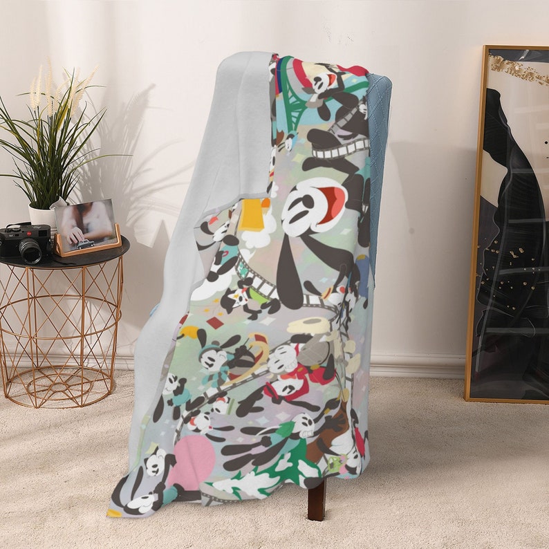 Personalized Disney Oswald The Lucky Rabbit Quilt Blanket - Ideal for Sofa Blanket and Home Decoration - Image 4