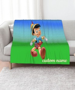 Personalized Disney Pinocchio Quilt Blanket Bedding Set for Bedroom Decor