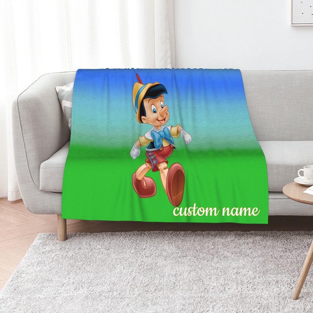 Personalized Disney Pinocchio Quilt Blanket Bedding Set for Bedroom Decor