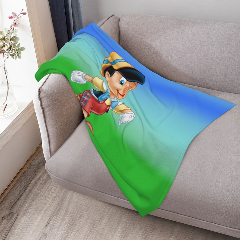 Personalized Disney Pinocchio Quilt Blanket Bedding Set for Bedroom Decor - Image 4