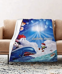 Personalized Disney Pinocchio Quilt Blanket for Home Decoration and Sofa