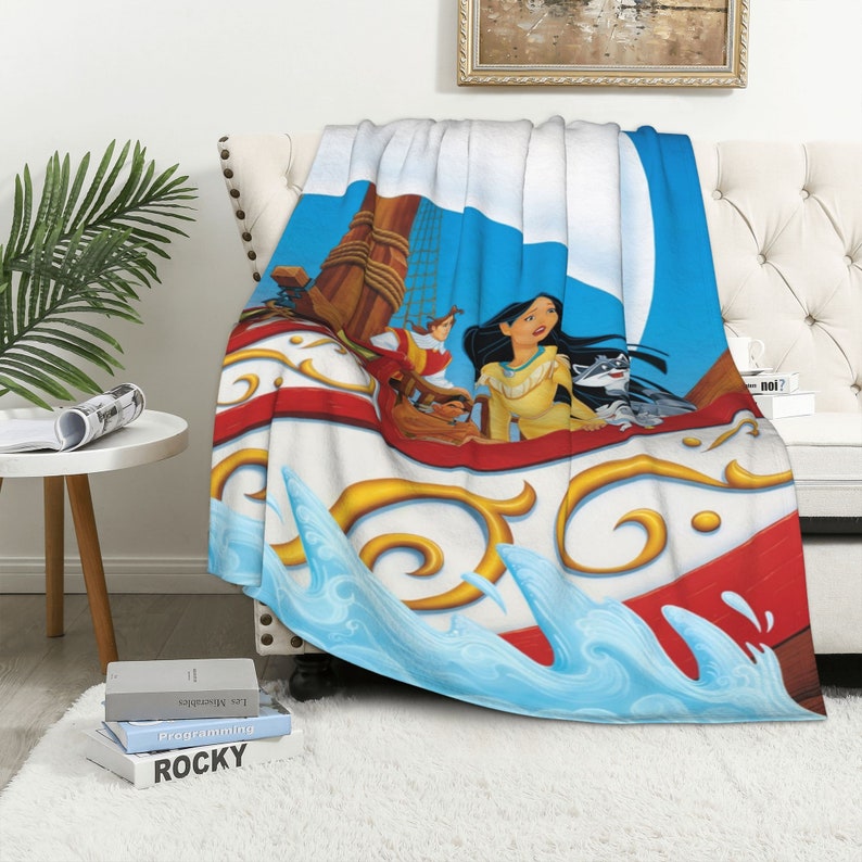 Personalized Disney Pocahontas II Journey to a New World Quilt Blanket - Suitable for Home Decoration and Sofa Blanket - Image 3