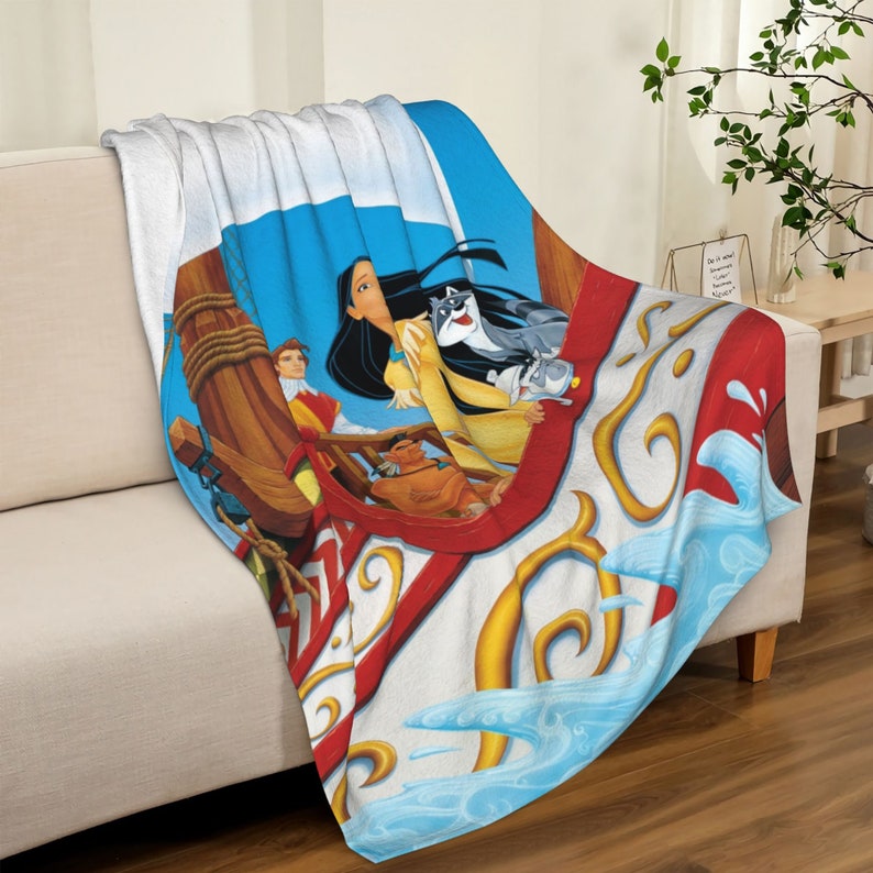 Personalized Disney Pocahontas II Journey to a New World Quilt Blanket - Suitable for Home Decoration and Sofa Blanket - Image 4