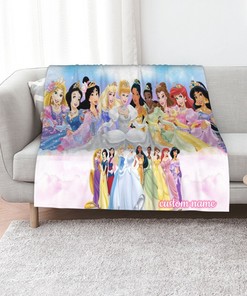 Personalized Disney Princess Quilt Blanket for Great Gifts for Family
