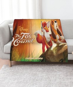 Personalized Disney The Fox And The Hound Quilt Blanket Bedding Set- Great Gifts for Family