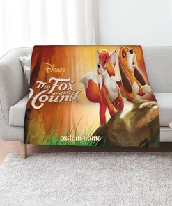 Personalized Disney The Fox And The Hound Quilt Blanket Bedding Set- Great Gifts for Family