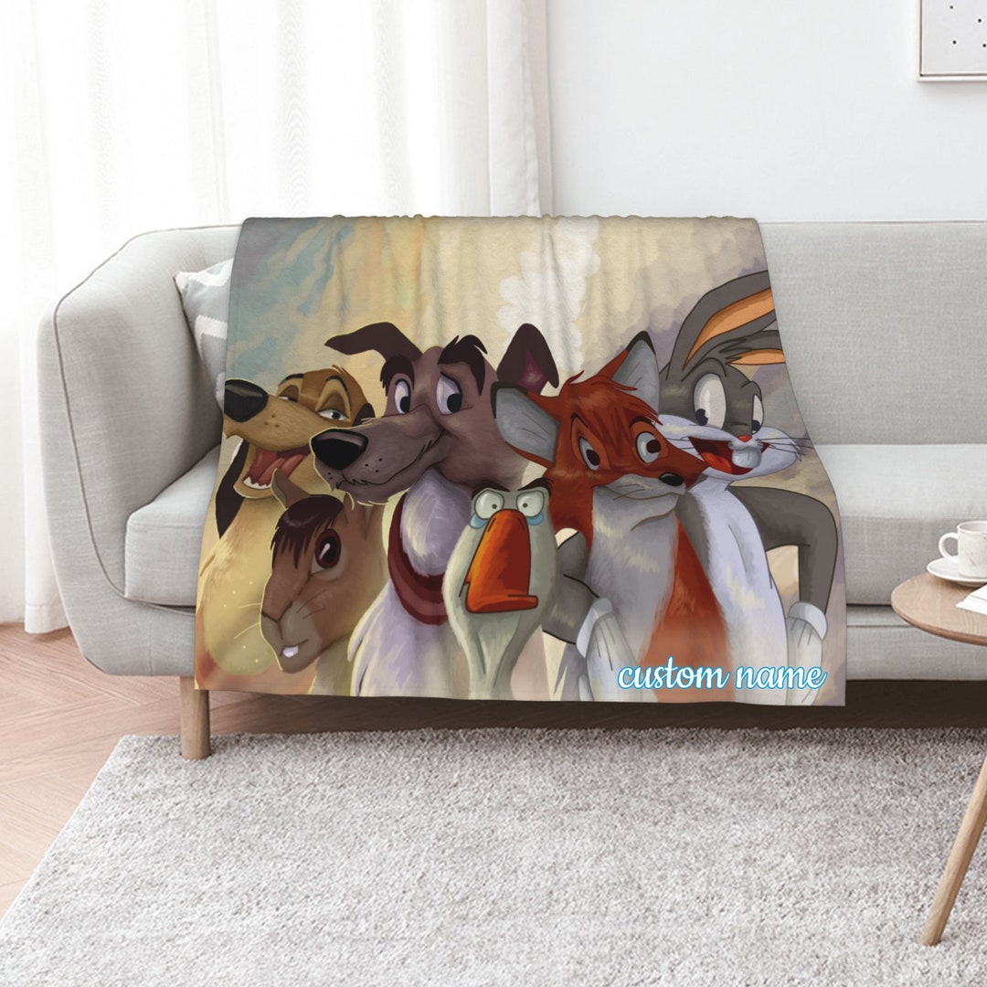 Personalized Disney The Fox and the Hound Quilt Blanket Bedding Set - Ideal for Home Decoration