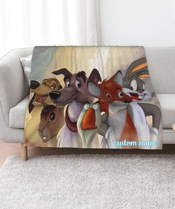 Personalized Disney The Fox and the Hound Quilt Blanket Bedding Set - Ideal for Home Decoration