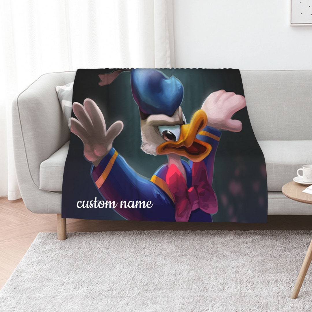 Personalized Donald Duck Quilt Blanket - Great for Bedroom Decor and Home Decoration