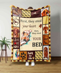 Personalized Doxie Pet Blanket Quilt Bedding Set - Perfect for Bedroom Decor