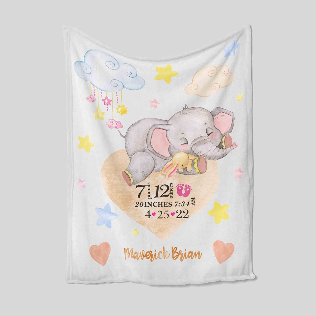 Personalized Elephant Blanket for Love - Perfect for Bedroom Decor
