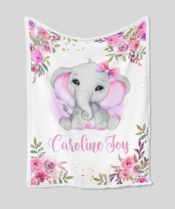 Personalized Elephant Quilt Blanket - Perfect Gift for Family