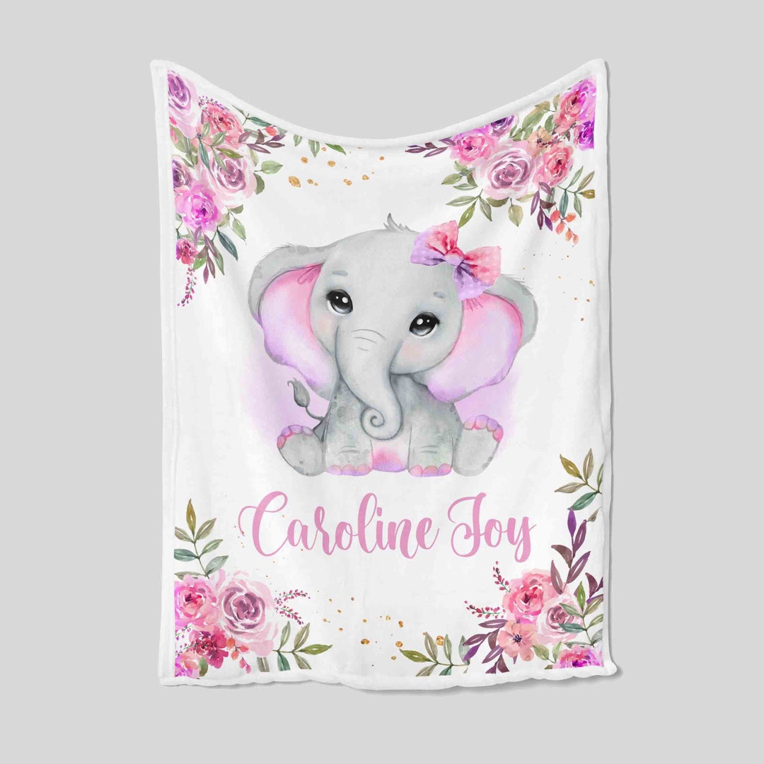 Personalized Elephant Quilt Blanket - Perfect Gift for Family