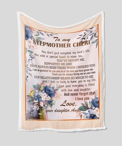 Personalized Family Blanket for My Stepmother - Great Gifts for Family
