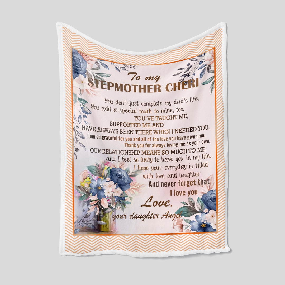 Personalized Family Blanket for My Stepmother - Great Gifts for Family
