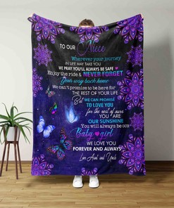 Personalized Family Flower Blanket Quilt Bedding Set - Unique Gift for Girls, Home Decoration