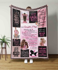 Personalized Family Quilt Blanket For Daughter - Sofa Blanket