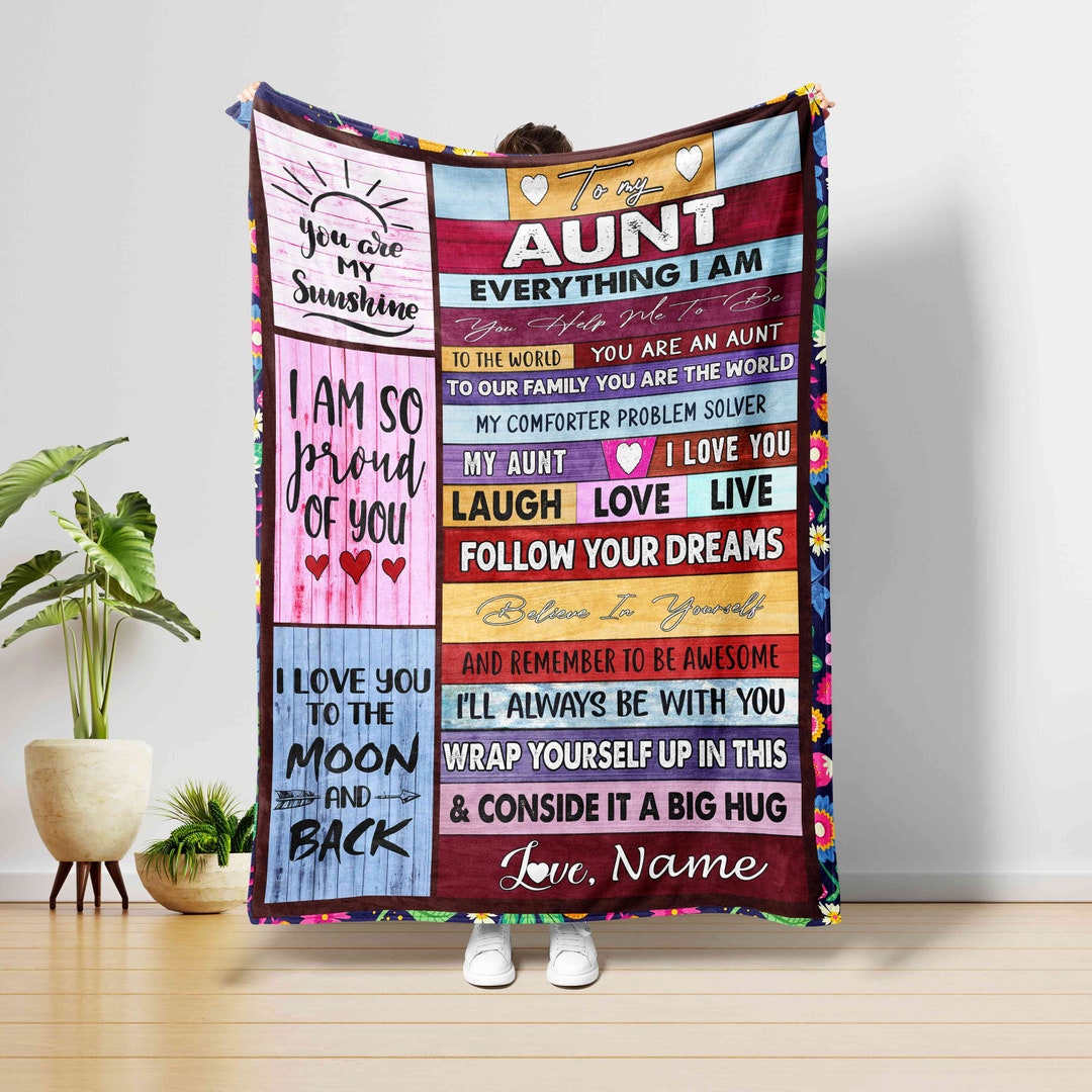 Personalized Family Throw Blanket for Auntie and Uncle - Perfect for Bedroom Decor