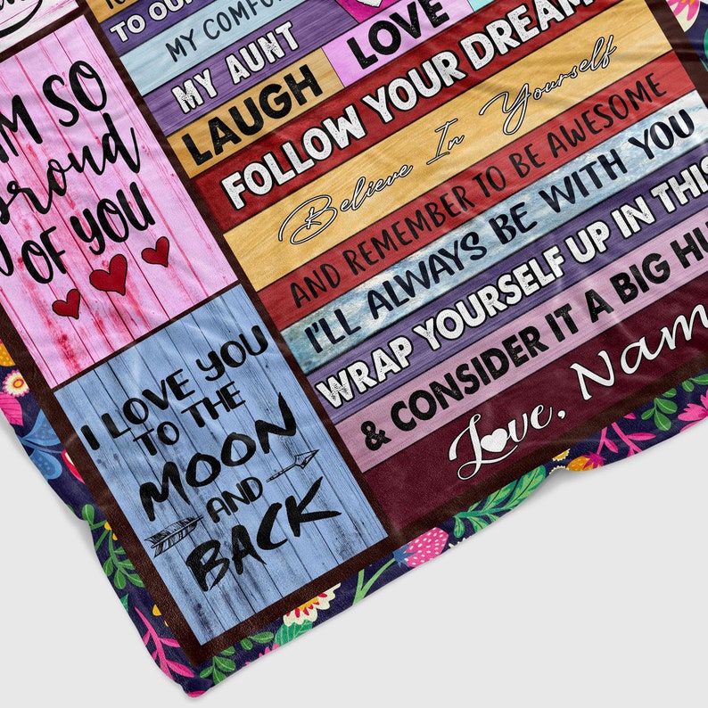 Personalized Family Throw Blanket for Auntie and Uncle - Perfect for Bedroom Decor - Image 2