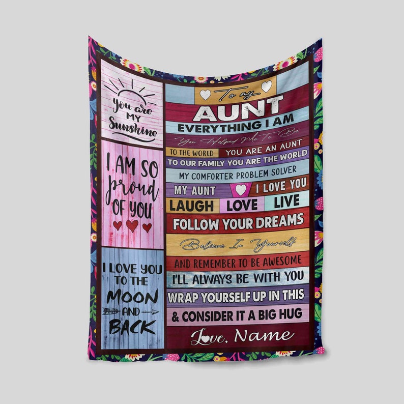 Personalized Family Throw Blanket for Auntie and Uncle - Perfect for Bedroom Decor - Image 3