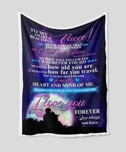 Personalized Family To My Niece Blanket Quilt - Great Gifts for Girls, Home Decoration