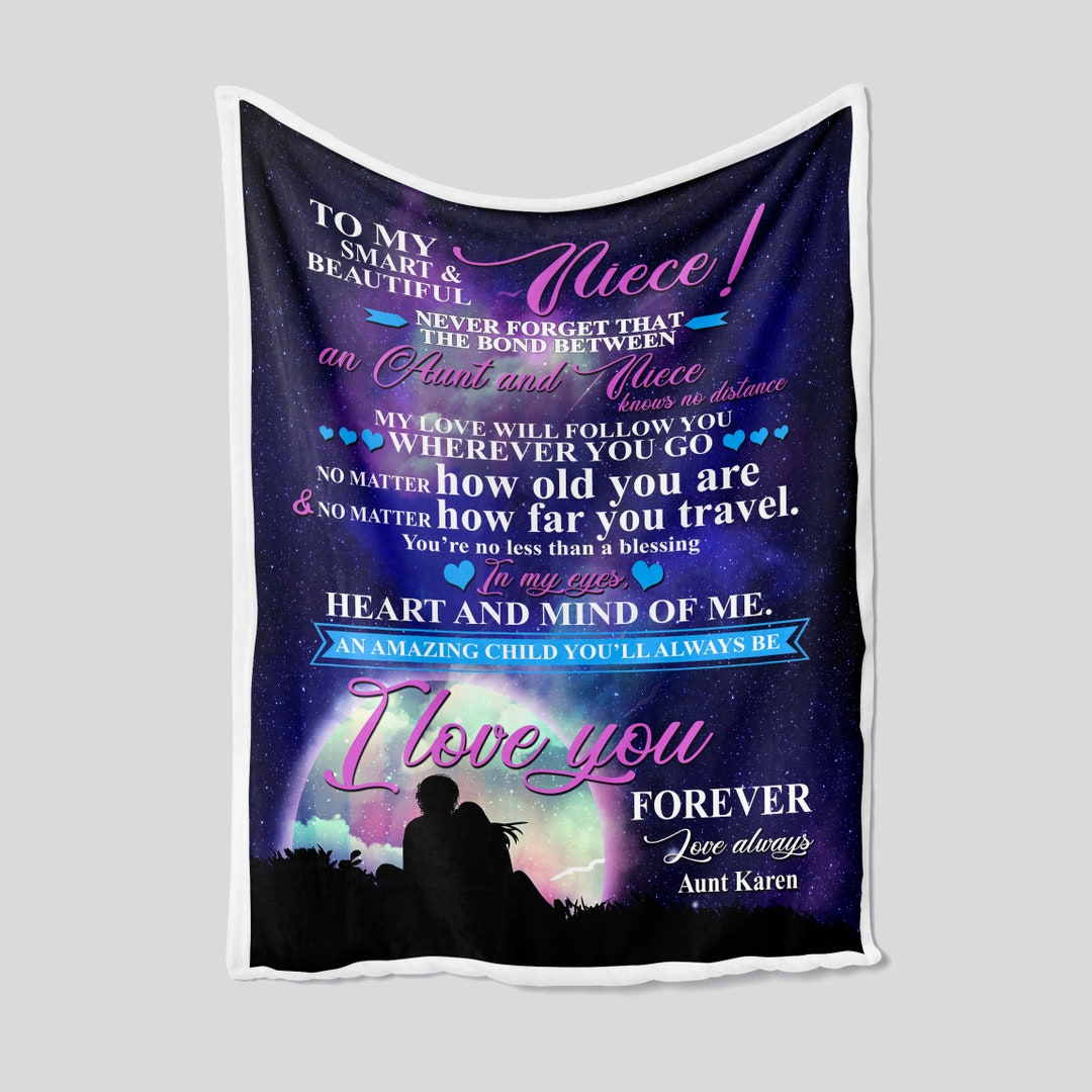 Personalized Family To My Niece Blanket Quilt - Great Gifts for Girls, Home Decoration