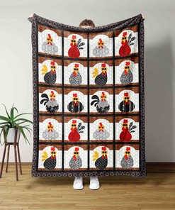 Personalized Funny Chicken Quilt Blanket - Suitable for Picnic