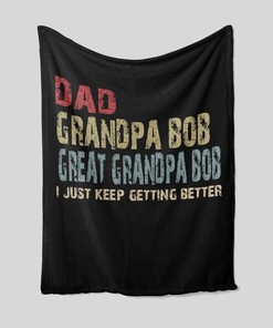 Personalized Gift for Dad Grandpa Quilt Blanket - Perfect for Bedroom Decor