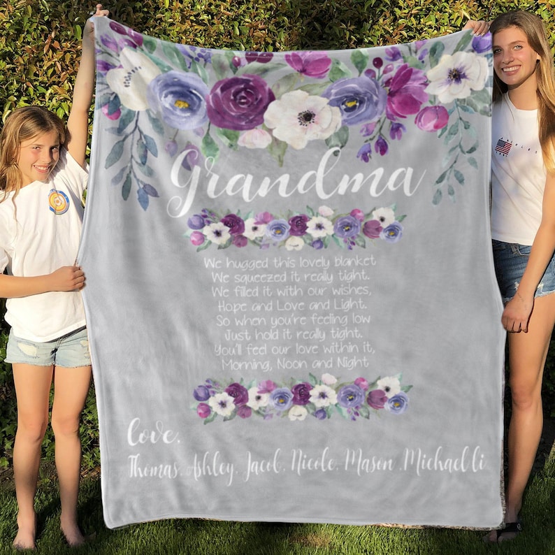 Personalized Halloween Grandparents Quilt Blanket - Home Decoration - Image 2