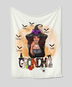 Personalized Halloween Nana Blanket Quilt Bedding Set - Perfect for Bedroom Decor