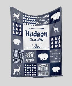 Personalized Hunting Camo Moose Quilt Bedding Set - Unique Family Gift