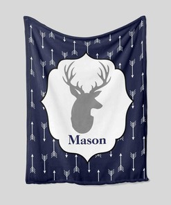 Personalized Hunting Camo Moose Quilt Blanket - Perfect for Outdoors