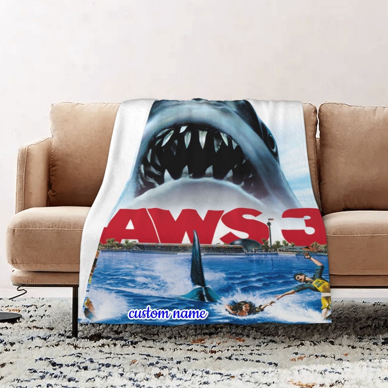 Personalized Jaws Quilt Blanket - Great for Bedroom Decor and Home Decoration - Image 2