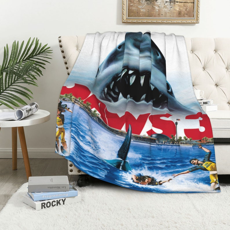 Personalized Jaws Quilt Blanket - Great for Bedroom Decor and Home Decoration - Image 3