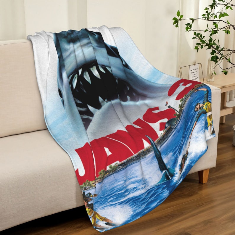 Personalized Jaws Quilt Blanket - Great for Bedroom Decor and Home Decoration - Image 4