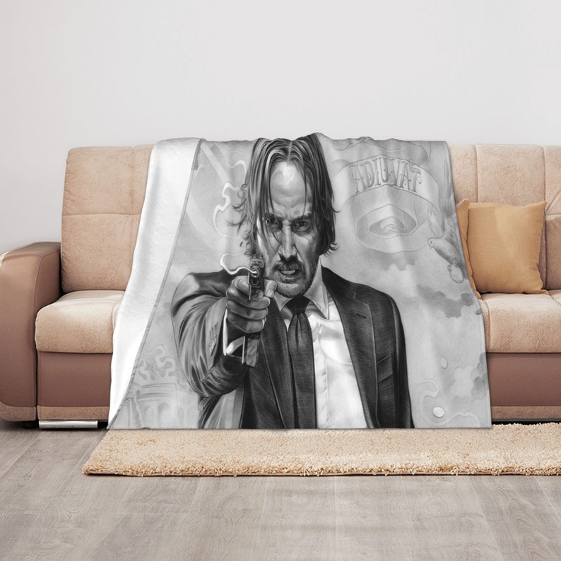 Personalized John Wick Quilt Blanket - Suitable for Home Decoration and Sofa Blanket - Image 3