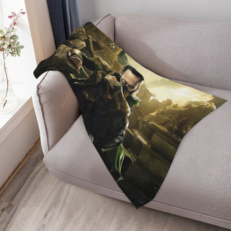 Personalized Loki Quilt Blanket Bedding Set for Picnic and Living Room Decor - Image 4