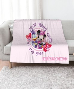 Personalized Minnie Mouse Bedding Set Blanket - Sofa Blanket