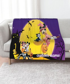 Personalized Minnie Mouse Quilt Blanket Bedding Set for Home Decoration and Sofa