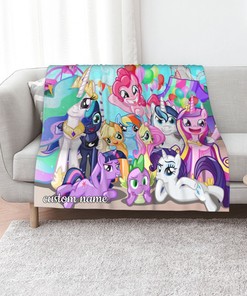 Personalized My Little Pony Quilt Blanket Set - Great Gifts for Family