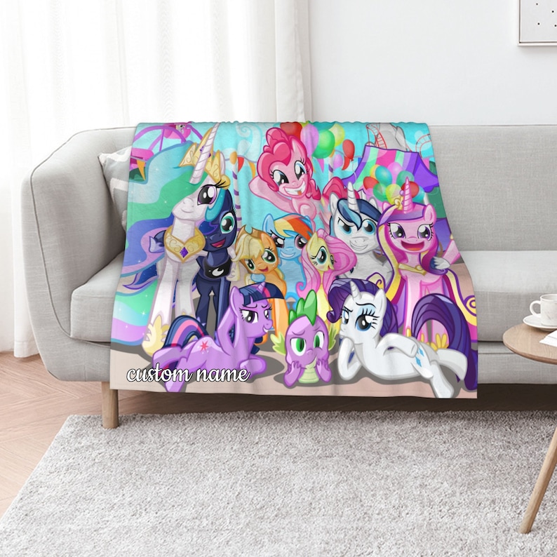Personalized My Little Pony Quilt Blanket Set - Great Gifts for Family - Image 2